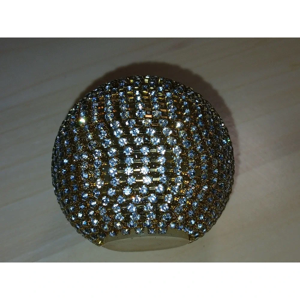 Crystal Rhinestone-Encrusted Decorative Sphere‎ Salt & Pepper Shakers